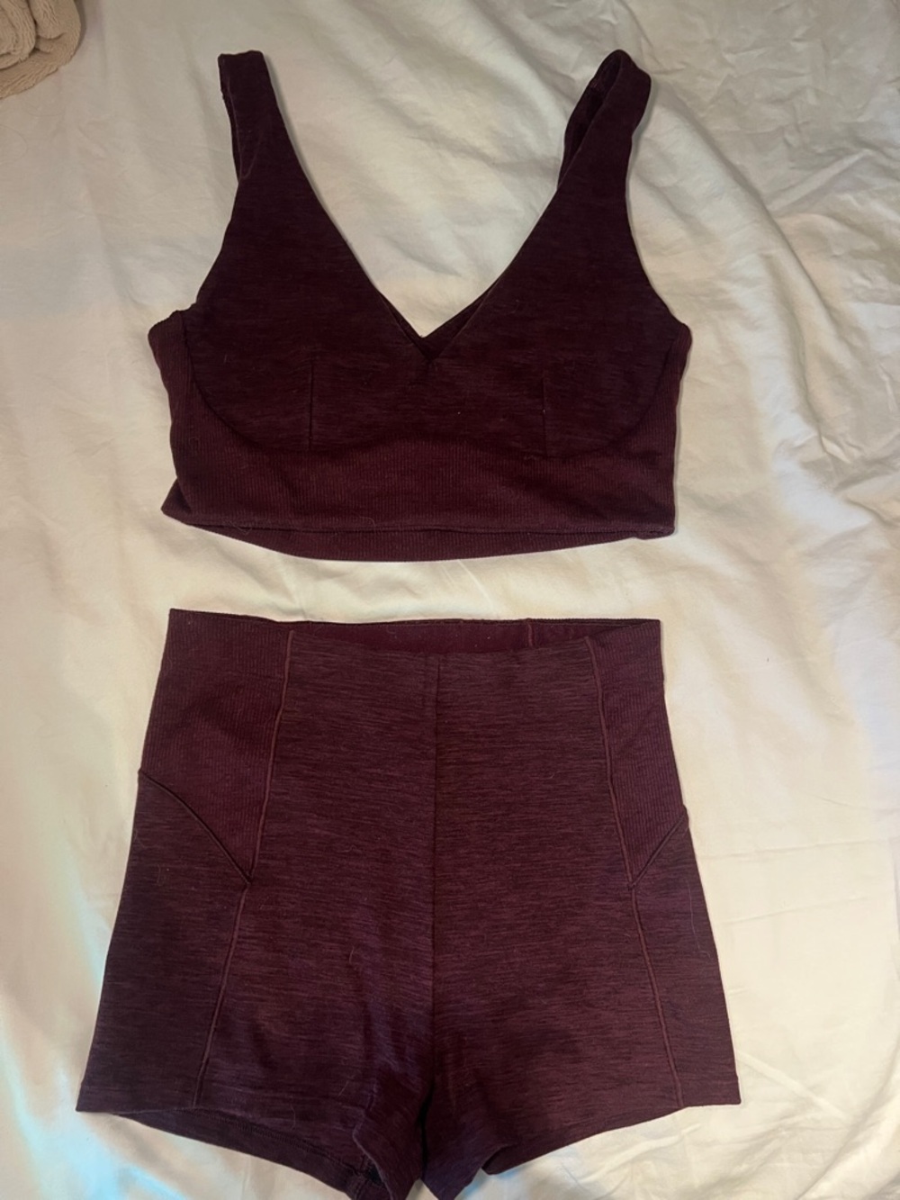 Victoria's Secret Maroon Two-Piece Lounge Set